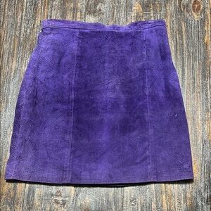 Women’s Purple Leather Mini Skirt - Jay Jacob’s by Winlit